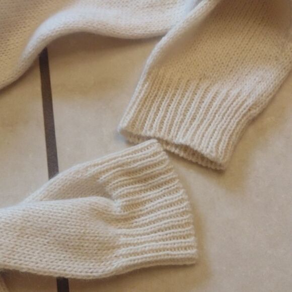 Zara Knit Alpaca sweater wool blend cardigan cream color size L - Picture 9 of 9